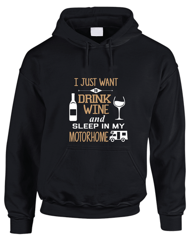 Motorhome & Drinking Wine Hoodie