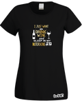 Drinking WIne & Motorhome T-Shirt (Ladies)