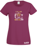 Drinking WIne & Motorhome T-Shirt (Ladies)