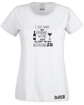 Drinking WIne & Motorhome T-Shirt (Ladies)