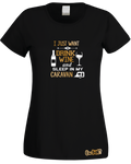 Drinking WIne & Caravan T-Shirt (Ladies)