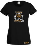 Drinking WIne & Caravan T-Shirt (Ladies)