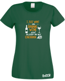 Drinking WIne & Caravan T-Shirt (Ladies)