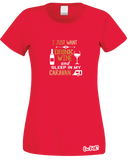 Drinking WIne & Caravan T-Shirt (Ladies)