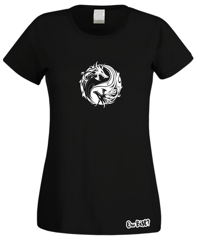 Yin & Yang Dragons T-Shirt (Ladies)