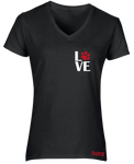 Love (Dog) V-Neck T-Shirt - (Ladies)