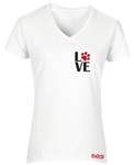 Love (Dog) V-Neck T-Shirt - (Ladies)