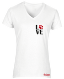 Love (Dog) V-Neck T-Shirt - (Ladies)