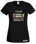 Drinking Beer & Motorhome T-Shirt (Ladies)