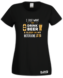 Drinking Beer & Motorhome T-Shirt (Ladies)