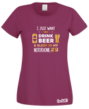 Drinking Beer & Motorhome T-Shirt (Ladies)