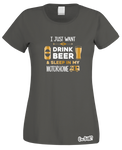 Drinking Beer & Motorhome T-Shirt (Ladies)