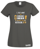 Drinking Beer & Motorhome T-Shirt (Ladies)