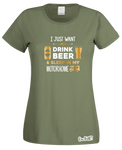 Drinking Beer & Motorhome T-Shirt (Ladies)