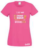 Drinking Beer & Motorhome T-Shirt (Ladies)