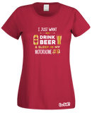 Drinking Beer & Motorhome T-Shirt (Ladies)