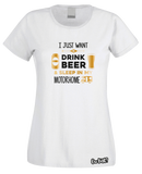 Drinking Beer & Motorhome T-Shirt (Ladies)