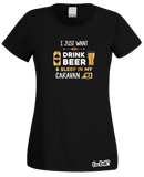 Drinking Beer & Caravan T-Shirt (Ladies)