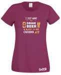 Drinking Beer & Caravan T-Shirt (Ladies)