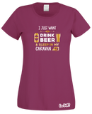 Drinking Beer & Caravan T-Shirt (Ladies)