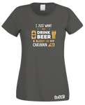 Drinking Beer & Caravan T-Shirt (Ladies)