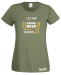 Drinking Beer & Caravan T-Shirt (Ladies)