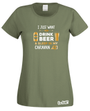 Drinking Beer & Caravan T-Shirt (Ladies)