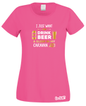 Drinking Beer & Caravan T-Shirt (Ladies)