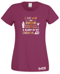 Drinking Cocktails & Caravan T-Shirt (Ladies)