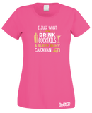 Drinking Cocktails & Caravan T-Shirt (Ladies)