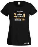 Drinking Cider & Motorhome T-Shirt (Ladies)