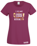 Drinking Cider & Motorhome T-Shirt (Ladies)