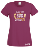 Drinking Cider & Motorhome T-Shirt (Ladies)