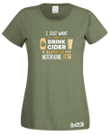 Drinking Cider & Motorhome T-Shirt (Ladies)