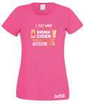 Drinking Cider & Motorhome T-Shirt (Ladies)