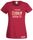 Drinking Cider & Motorhome T-Shirt (Ladies)