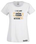 Drinking Cider & Motorhome T-Shirt (Ladies)