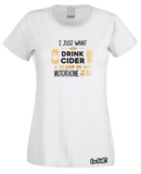 Drinking Cider & Motorhome T-Shirt (Ladies)