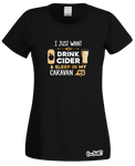 Drinking Cider & Caravan T-Shirt (Ladies)