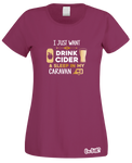 Drinking Cider & Caravan T-Shirt (Ladies)