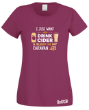 Drinking Cider & Caravan T-Shirt (Ladies)