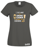 Drinking Cider & Caravan T-Shirt (Ladies)