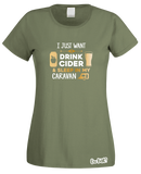 Drinking Cider & Caravan T-Shirt (Ladies)