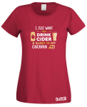 Drinking Cider & Caravan T-Shirt (Ladies)