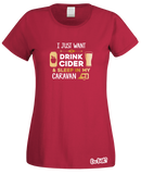 Drinking Cider & Caravan T-Shirt (Ladies)